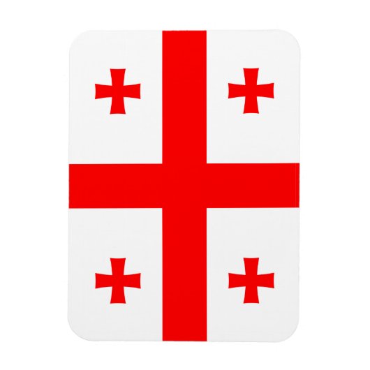 Flexibele fotomagneet met vlag van Georgië Magneet (Verticaal)
