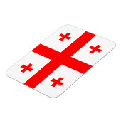 Flexibele fotomagneet met vlag van Georgië Magneet (Linkerzijde)