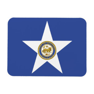 Flexibele fotomagneet met vlag van Houston Magneet