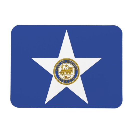 Flexibele fotomagneet met vlag van Houston Magneet (Horizontaal)