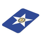Flexibele fotomagneet met vlag van Houston Magneet (Linkerzijde)