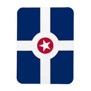 Flexibele fotomagneet met vlag van Indianapolis Magneet