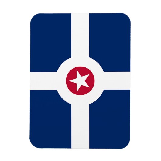Flexibele fotomagneet met vlag van Indianapolis Magneet (Verticaal)