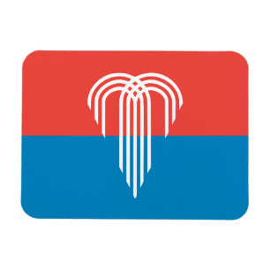 Flexibele fotomagneet met vlag van Kansas City Magneet