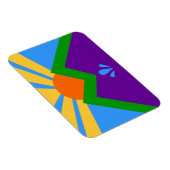 Flexibele fotomagneet met vlag van Manitou Springs Magneet (Rechterzijde)