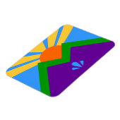 Flexibele fotomagneet met vlag van Manitou Springs Magneet (Linkerzijde)