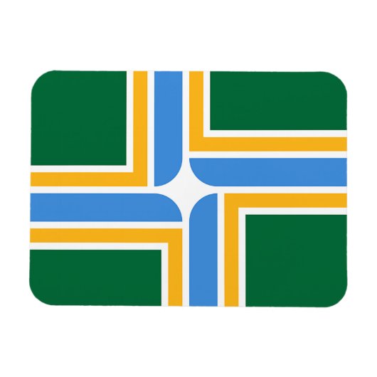 Flexibele fotomagneet met vlag van Portland Magneet (Horizontaal)