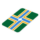 Flexibele fotomagneet met vlag van Portland Magneet (Linkerzijde)