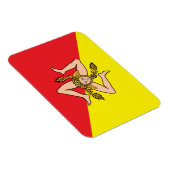 Flexibele fotomagneet met vlag van Sicilië Magneet (Rechterzijde)