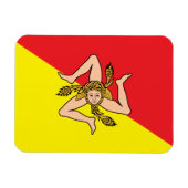 Flexibele fotomagneet met vlag van Sicilië Magneet (Horizontaal)