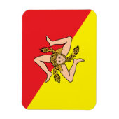 Flexibele fotomagneet met vlag van Sicilië Magneet (Verticaal)