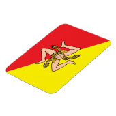 Flexibele fotomagneet met vlag van Sicilië Magneet (Linkerzijde)