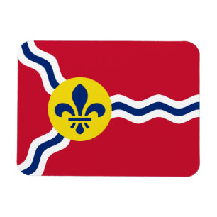 Flexibele fotomagneet met vlag van St. Louis Magneet