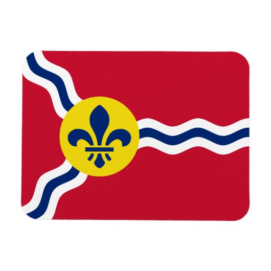 Flexibele fotomagneet met vlag van St. Louis Magneet (Horizontaal)