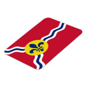 Flexibele fotomagneet met vlag van St. Louis Magneet (Linkerzijde)