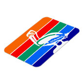 Flexibele fotomagneet met vlag van St. Petersburg Magneet (Linkerzijde)