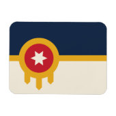 Flexibele fotomagneet met vlag van Tulsa, Oklahoma Magneet (Horizontaal)