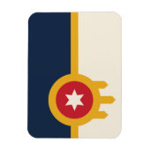 Flexibele fotomagneet met vlag van Tulsa, Oklahoma Magneet (Verticaal)