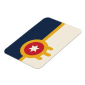 Flexibele fotomagneet met vlag van Tulsa, Oklahoma Magneet (Linkerzijde)