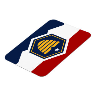 Flexibele fotomagneet met vlag van Utah, VS Magneet