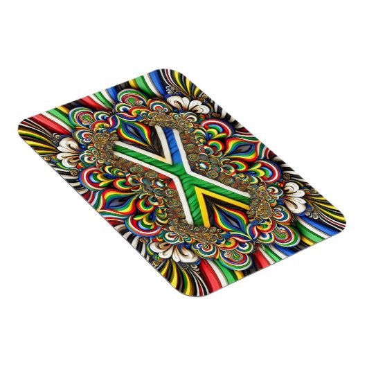 Flexibele fotomagneet met Zuid-Afrikaanse kleuren Magneet (Rechterzijde)