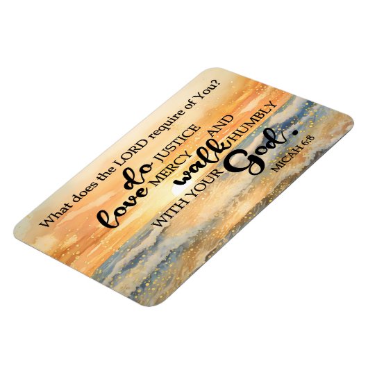 Flexibele fotomagneet-Micah 6:8 Magneet (Linkerzijde)