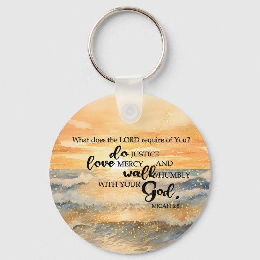 Flexibele fotomagneet-Micah 6:8 Sleutelhanger (Voorkant)