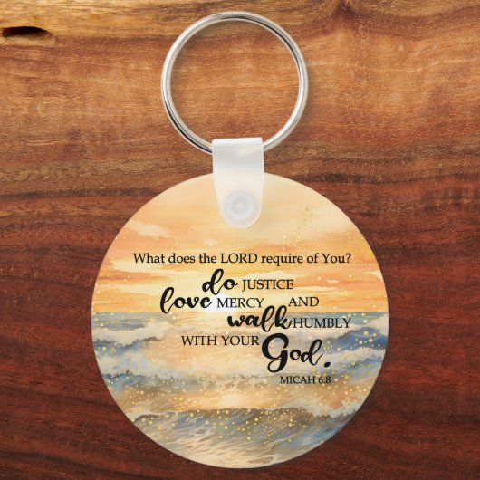 Flexibele fotomagneet-Micah 6:8 Sleutelhanger (Voorkant)