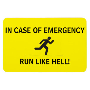 Flexibele fotomagneet - RUN ZOALS HELL! Magneet