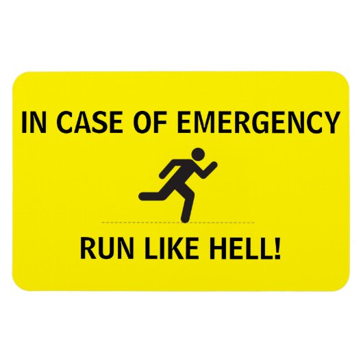 Flexibele fotomagneet - RUN ZOALS HELL! Magneet (Horizontaal)