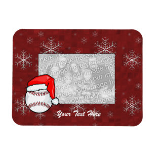 Flexibele fotomagneet - Santa Baseball Magneet