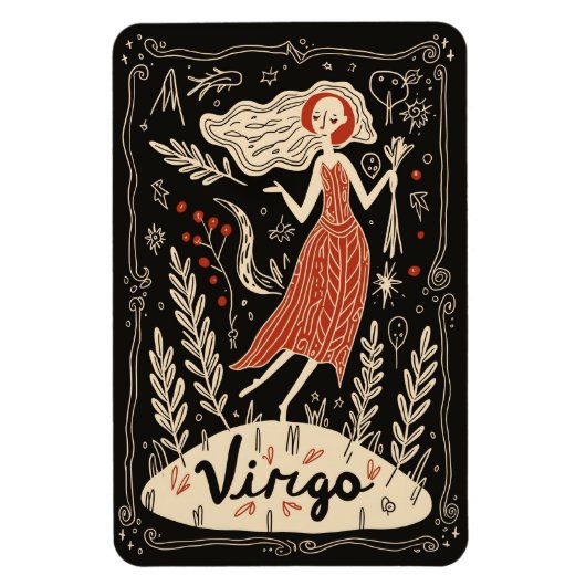 Flexibele Fotomagneet Virgo Hemelse Zodiac Art Magneet (Verticaal)