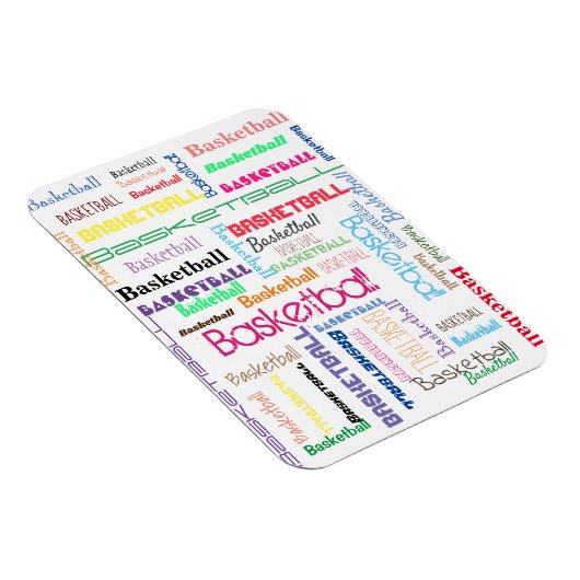 Flexibele fotomagneet voor Basketball Typografie Magneet (Rechterzijde)
