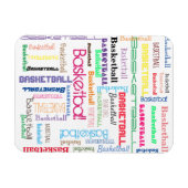 Flexibele fotomagneet voor Basketball Typografie Magneet (Horizontaal)