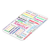 Flexibele fotomagneet voor Basketball Typografie Magneet (Linkerzijde)