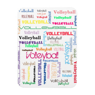 Flexibele fotomagneet voor volleyball Typografie Magneet