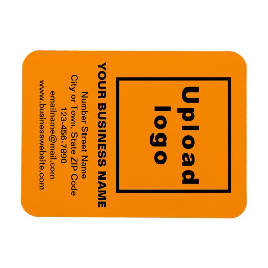 Flexibele fotomagneet voor zakelijke Oranje kleure Magneet (Horizontaal)