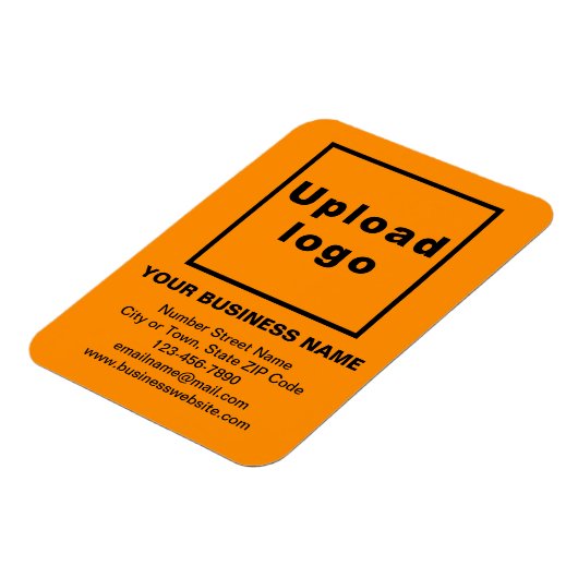 Flexibele fotomagneet voor zakelijke Oranje kleure Magneet (Linkerzijde)