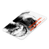 Flexibele Fridge Magnet - Watchful Cat! Magneet (Linkerzijde)