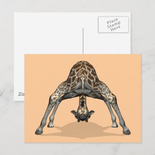 Flexibele Giraffe Briefkaart (Voorkant / Achterkant)