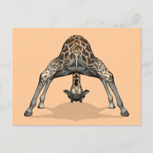 Flexibele Giraffe Briefkaart (Voorkant)