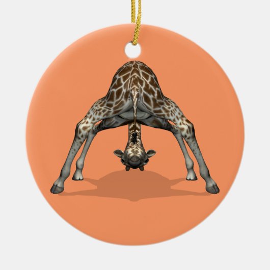 Flexibele Giraffe Keramisch Ornament (Voorkant)