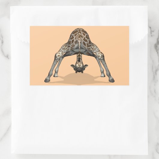 Flexibele Giraffe Rechthoekige Sticker (Tas)