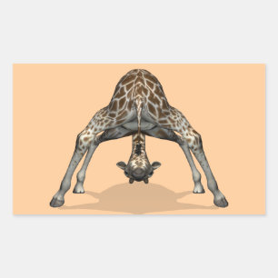 Flexibele Giraffe Rechthoekige Sticker