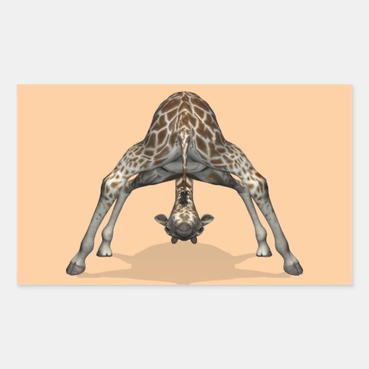 Flexibele Giraffe Rechthoekige Sticker (Voorkant)
