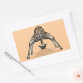 Flexibele Giraffe Rechthoekige Sticker (Envelop)