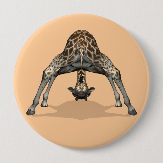 Flexibele Giraffe Ronde Button 4,0 Cm (Voorkant)