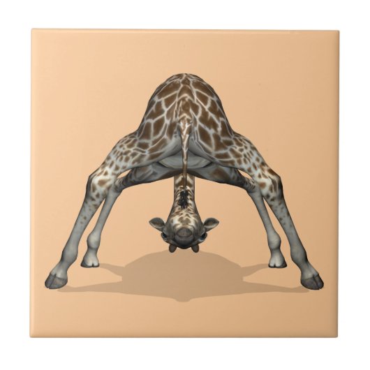 Flexibele Giraffe Tegeltje (Voorkant)