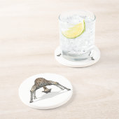 Flexibele Giraffe Zandsteen Onderzetter (Zijkant)