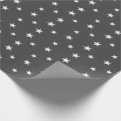 Flexibele grijze kerststerren cadeaupapier (Hoek)